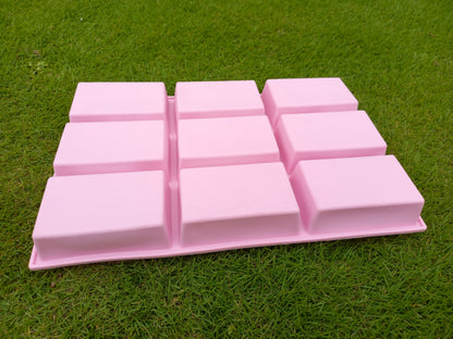 Rectangle Cake Silicon Mold Tray 9 Cavity size 11" x 7.5"