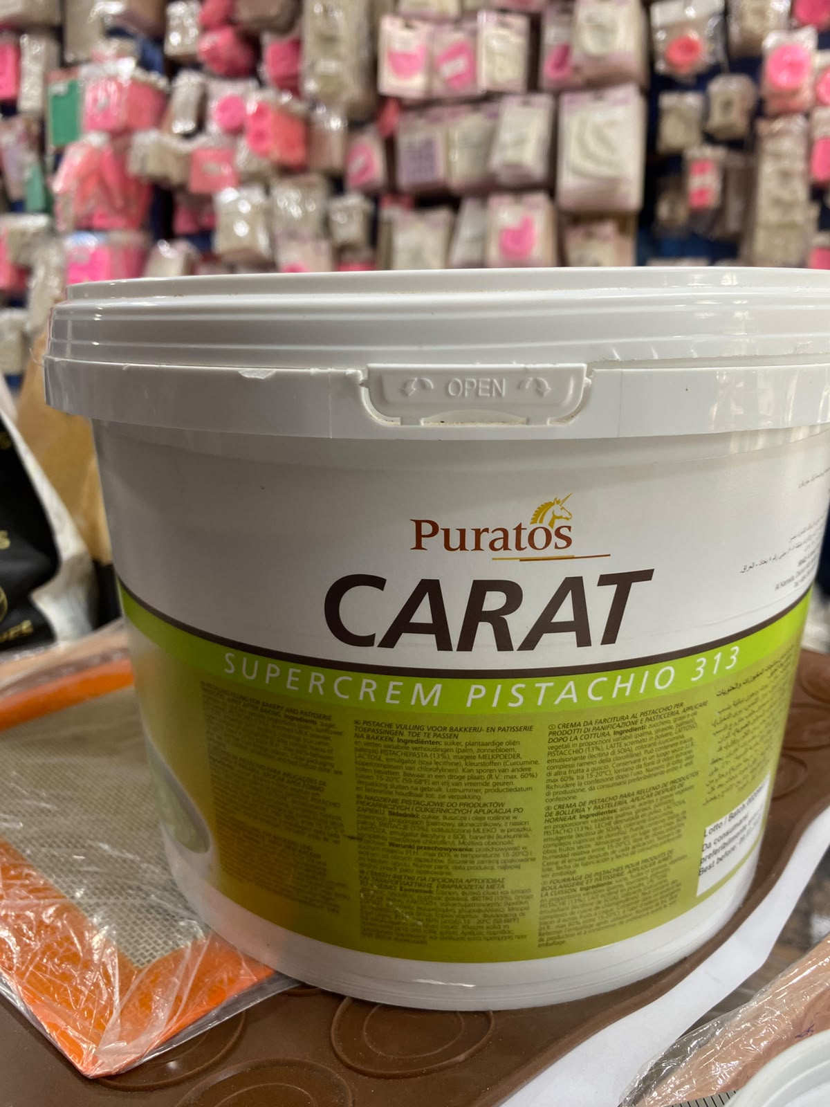 Puratos Carat Super Cream Pistachio Filling 5kg