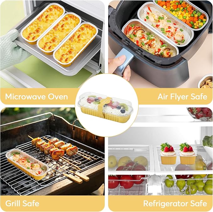 Aluminium Loaf Pan With Lids  Size 6 × 2 × 1 "