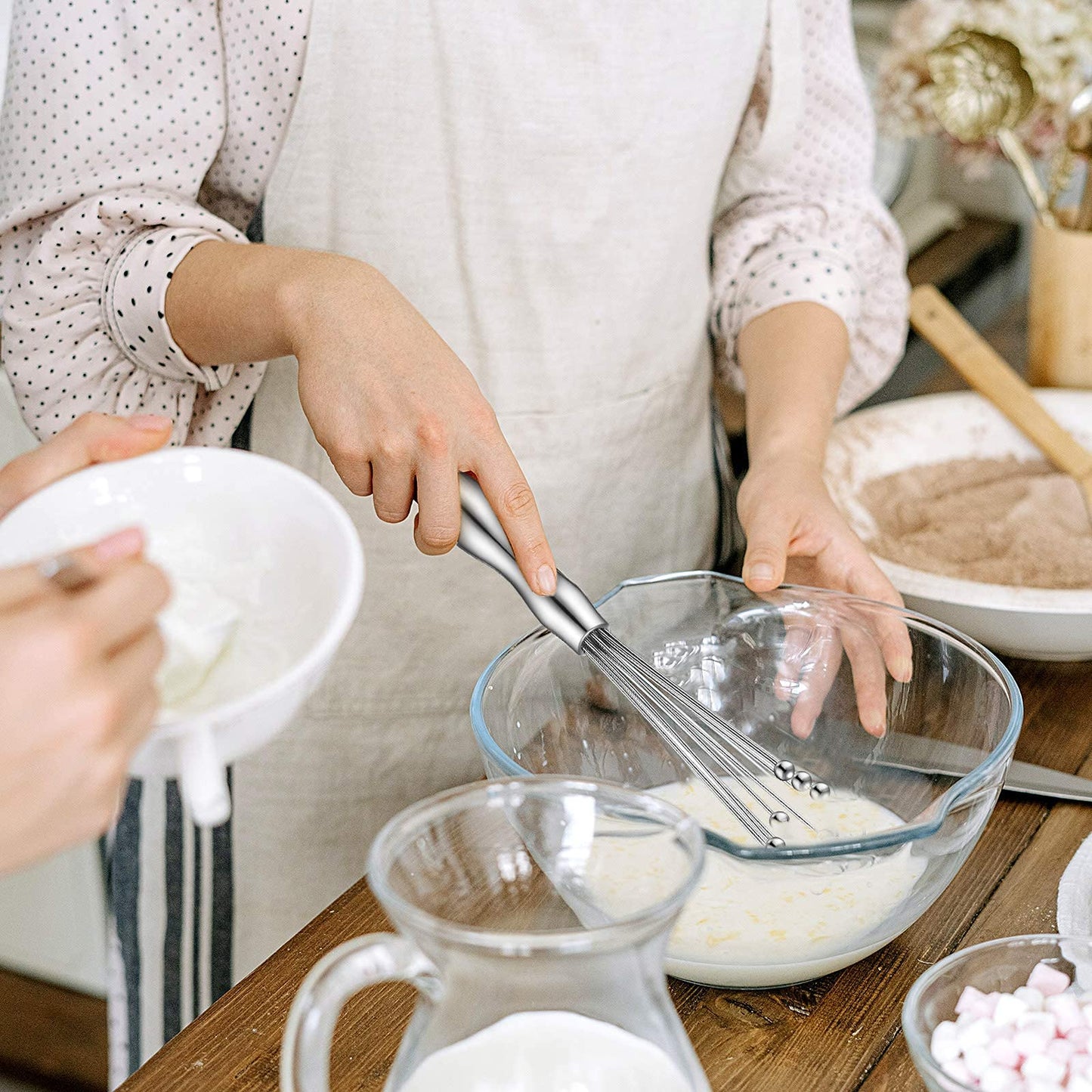 Stainless Steel Metal Hand Whisk 12 inches