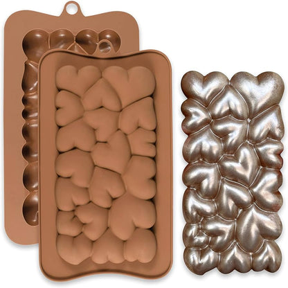 Silicon 3D Bubble Heart Chocolate Bar Mold