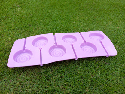 Swirl Candy Lollipop Silicon Mold size 9.5" x 3.8"