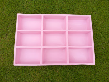 Rectangle Cake Silicon Mold Tray 9 Cavity size 11" x 7.5"