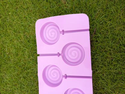 Swirl Candy Lollipop Silicon Mold size 9.5" x 3.8"