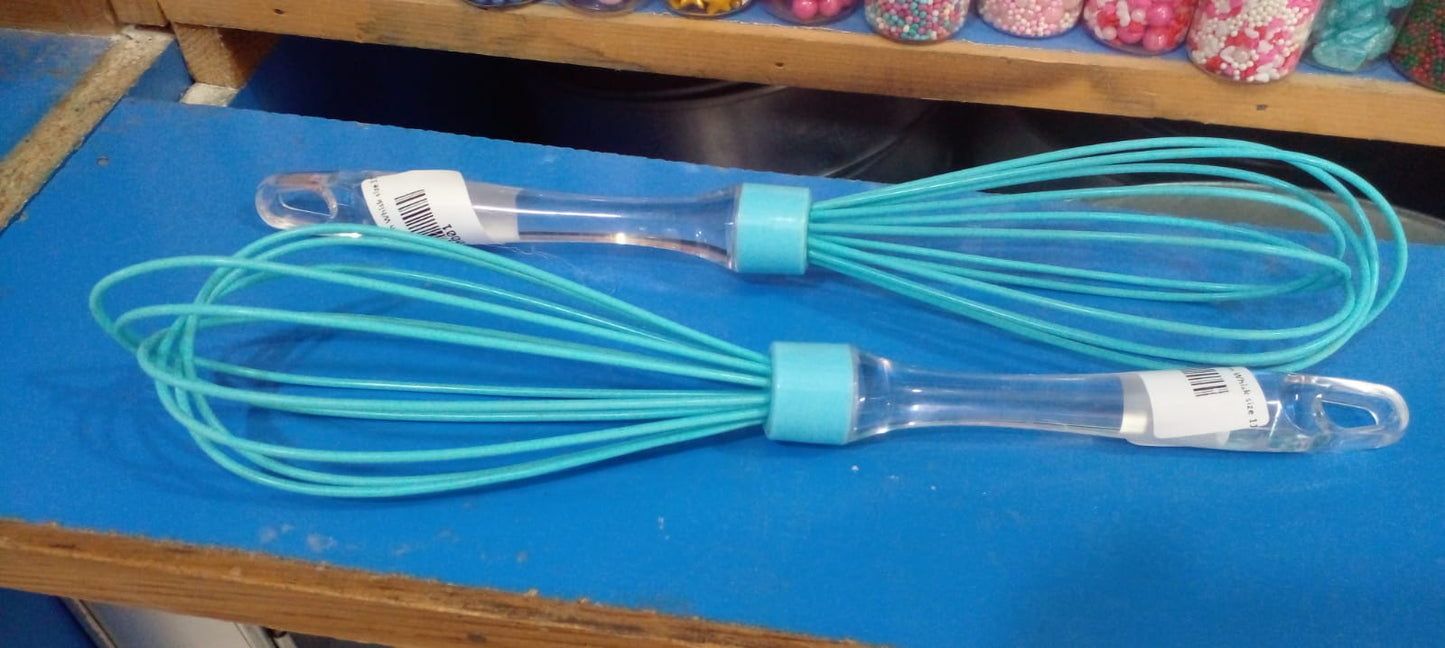 Plastic Handle Silicon Whisk Size 11"