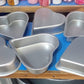 Aluminum Mini Heart Cake Pan 6pcs Size 3 × 3