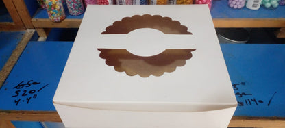 Tart Cookie White Box size 8 x 8 x 2"