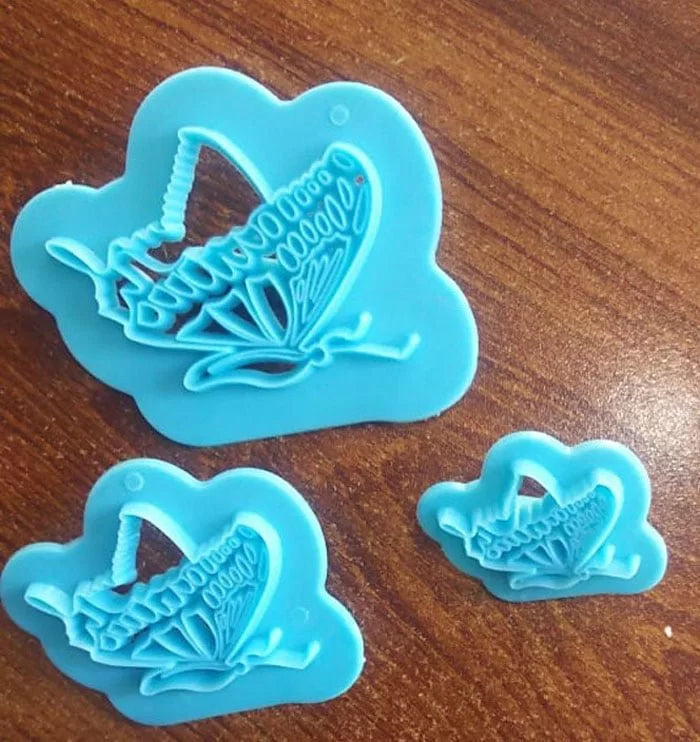 Butterfly Fondant Stamp 3pcs Set