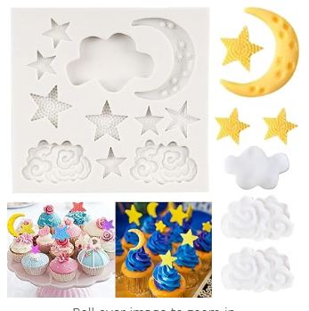 Silicon Cloud Moon Fondant Mold