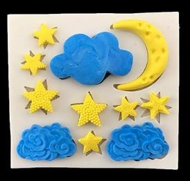 Silicon Cloud Moon Fondant Mold