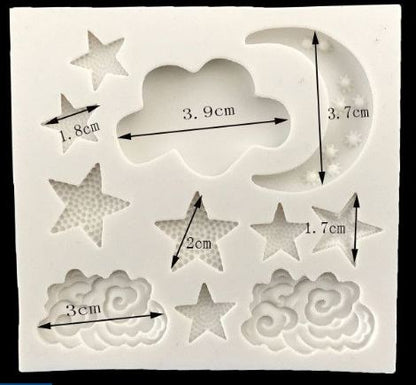 Silicon Cloud Moon Fondant Mold