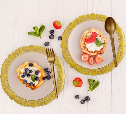 Grade Doilies Paper Round Golden 8 Inch 250pcs