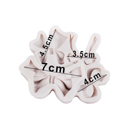 Silicon Multi Bow Tie Fondant Mold size 3.6" x 3.5