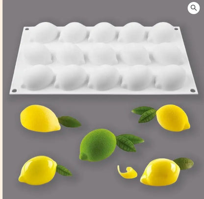 Silicon 3D Lemon Mold 15 Cavity