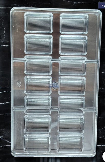 14 Cavity Rectangle Truffle Acrylic Chocolate Mold