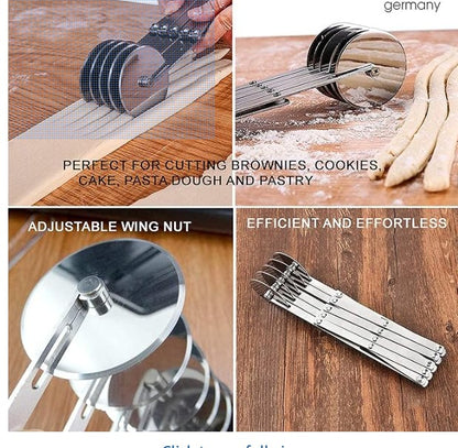 SS Dough Pastry Roller Cutter