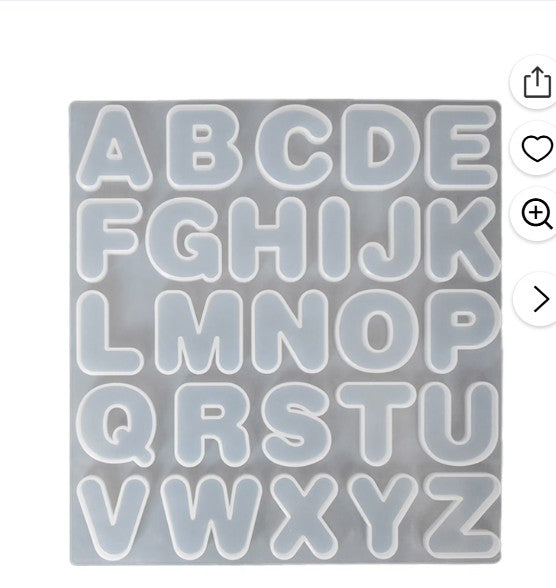 Silicon Epoxy Resin Capital Alphabet Fondant Mold