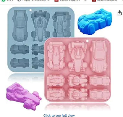 Silicon Formula 1 Racing Cars Chocolate Mold