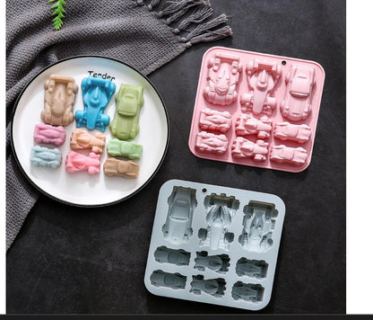 Silicon Formula 1 Racing Cars Chocolate Mold