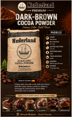 Dark-Brown Cocoa Powder Made In Spain (Repacked)