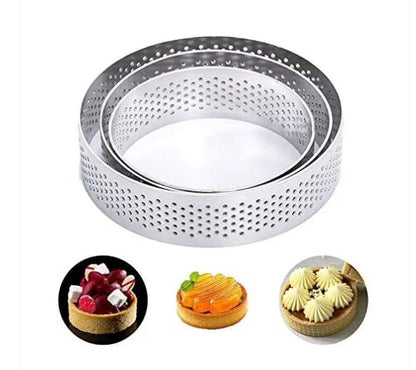 Perforated Round Tart Ring 3pc set