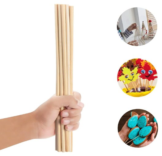 Wooden Cake Dowel Rods 30x0.6cm 12pcs Pack