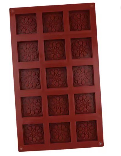 Silicon Square Chocolate Mold Inside Texture 15 Cavity