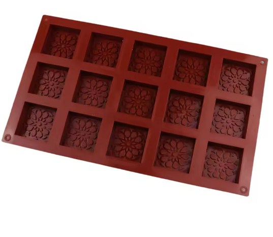 Silicon Square Chocolate Mold Inside Texture 15 Cavity