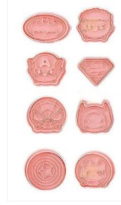Super Hero  Fondant & Cookie Cutter 8pcs Set