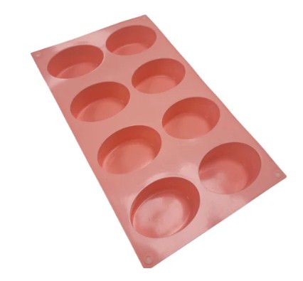 Silicon Oval Soap Mold 8 Cavity