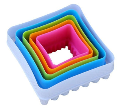 Cookies Square Cutters Set (Plastic)
