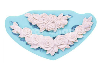 Silicon Rose Border Fondant Mold Size 6.25" x 3.30"