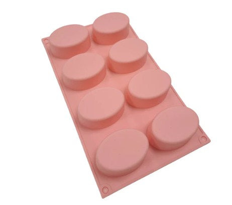 Silicon Oval Soap Mold 8 Cavity