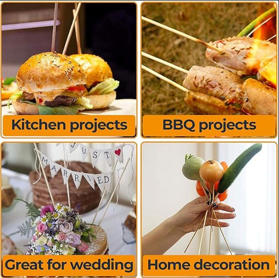 Wooden Cake Dowel Rods 30x0.6cm 12pcs Pack