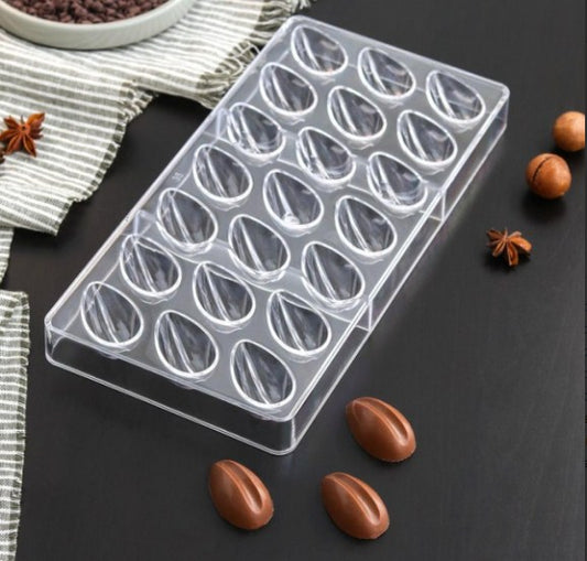 21 Cavity Cocoa Bean Acrylic Chocolate Mold