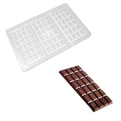 Acrylic Chocolate Bar Mold 3 Cavity size 5.5" x 2.9" Each Cavity