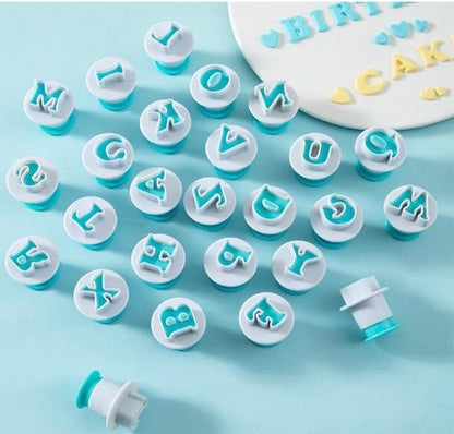 Push Easy Uppercase Alphbet & Number Cutter 36 Pc Set