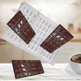 Acrylic Chocolate Bar Mold 3 Cavity size 5.5" x 2.9" Each Cavity