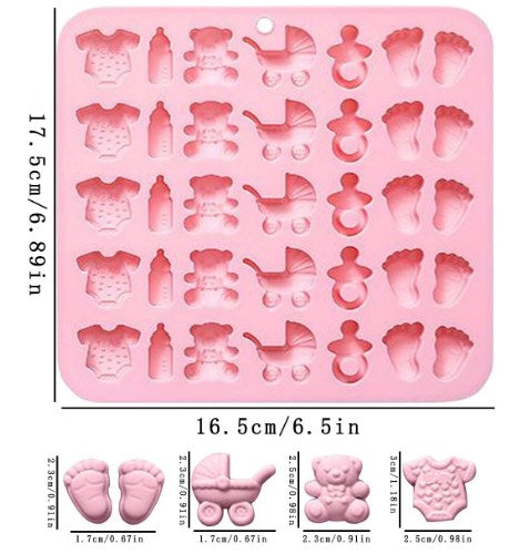 Silicon Baby Shower Theme Mini Chocolate mold