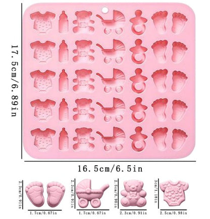 Silicon Baby Shower Theme Mini Chocolate mold