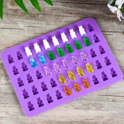 Silicone Gummy Bear Chocolate & Candy Mold 50 Cavity