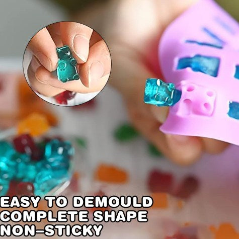 Silicone Gummy Bear Chocolate & Candy Mold 50 Cavity