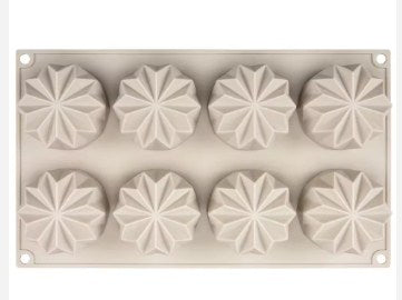 Silicon 8 Cavity 3D Diamond Mold