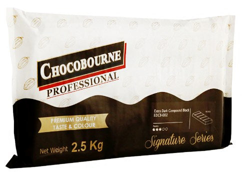 Chocobourne Extra Dark Compound Chocolate 2.5 kg Slab
