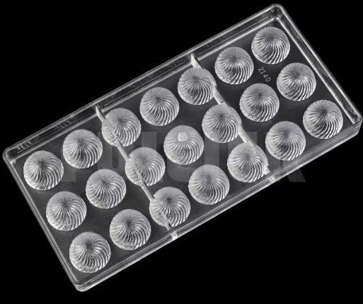 21 Cavity Octagon Round Acrylic Chocolate Mold