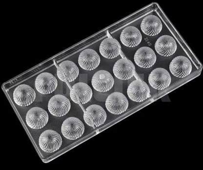 21 Cavity Octagon Round Acrylic Chocolate Mold