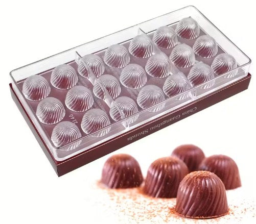 21 Cavity Octagon Round Acrylic Chocolate Mold