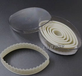 Marquise Shape Pastry Cutters Double Sided 7pcs set