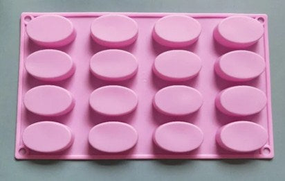 Silicone Mini Oval Soap Mold 16 cavity