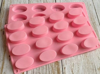 Silicone Mini Oval Soap Mold 16 cavity